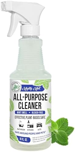 Mighty Mint All-Purpose Cleaner, Non-Toxic Spray for Home, Kitchen, Bathroom, Natural Peppermint Scent, 16oz