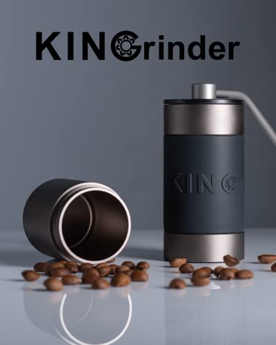 KINGrinder K2 Manual Hand Coffee Grinder with Bent Handle for French Press, Drip, Espresso with Assembly Consistency Stainless Steel Conical Burr Mill, 25g Capacity