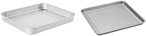Cuisinart ANS-TOA2528 Non-Stick Airfryer Basket & AMB-TOBCS Toaster Oven Baking Pan, Silver, 11.2 (l) x 10.7 (w) x 0.8 (h) inches