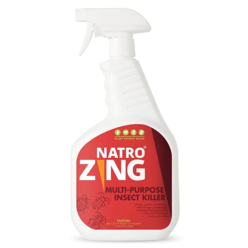 NatroZing Multi-Purpose Insect Killer 32 OZ, Pest Control Spray Indoor, Kills & Repels Fruit Flies Gnats Moths Spiders for Home, Lasting Prevention, Plant Extract Based Non-Toxic, Child & Pet Safe