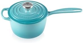 Le Creuset Enameled Cast Iron Signature Saucepan, 1.75 qt., Caribbean