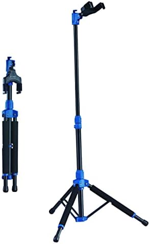 Folding Guitar Stand with Auto-Lock System and Soild Tripod for Single Bass, Acoustic, Electric, Classical Guitar or Ukulele (Single)