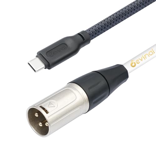 Devinal USB C to XLR Cable, Smartphone/Laptop to XLR Male Output Cable for Amplifier, Speaker, Mixer Console, etc 6.6 FT