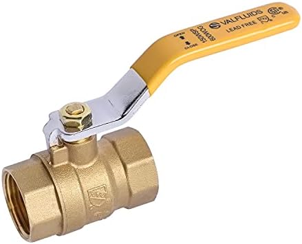 Full Port Forged LF Brass Ball Valve With Female Thread NPT Connector, 150 PSI WSP / 600 PSI WOG. (1-1/4 Inch)