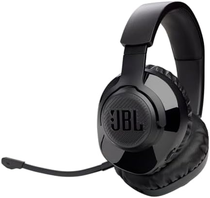 JBL Quantum 350 Wireless - Wireless PC gaming headset with detachable boom mic, 22-hour battery life, speed charge and power&play, Optimized for PC, compatible with multiple platforms (Black)