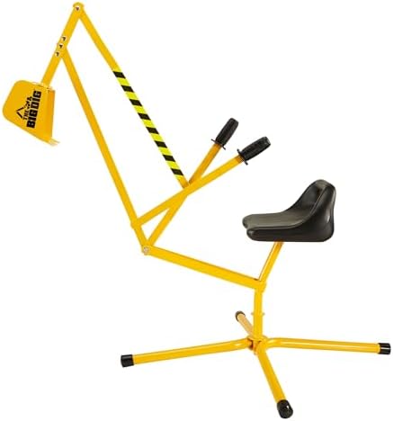 Big Dig Outdoor Toy Excavator Digger Playset w/ 360 Rotation for Kids Ages 3 & Up, Yellow