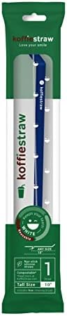 Reusable Straw with Stainless Steel Cleaning Brush | Long Lasting, Eco-Friendly & BPA-Free Standard Size Straw for Coffee, Tea, Milk, Cold and Hot Drink | (Navy Blue, 10")