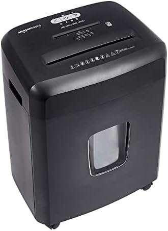 Amazon Basics 18 Sheet Cross Cut Paper, CD, and Credit Card Shredder, Black