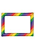 HENBRANDT 1x Inflatable Rainbow Frame 80cm x 60cm Photo Booth Selfie Frame for Gay Pride LGBTQ+ Celebrations Parties Picture Inflatable Photo Frame Pride Accessories