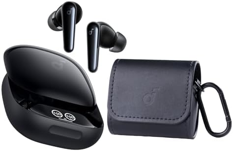 Soundcore Liberty 4 Pro by Anker Bluetooth Earbuds with Earbuds Travel Case, 7-Sensor Precise Noise Cancelling, Control with Touch Bar and Display, Super Fast Charging, Adaptive ANC 3.0