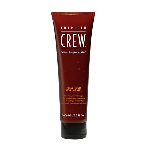 American Crew Men's Hair Gel, Firm Hold, Non-Flaking Styling Gel, 3.3 Fl Oz