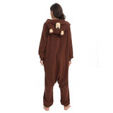 Wishliker Unisex Adult Onesie Bear Costume Halloween Christmas Cosplay Animal Cartoon Pajamas