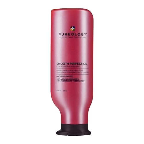 Pureology Smooth Perfection Conditioner - For Frizzy and Color-Treated Hair, Detangles & Controls Frizz, Sulfate-Free & Vegan