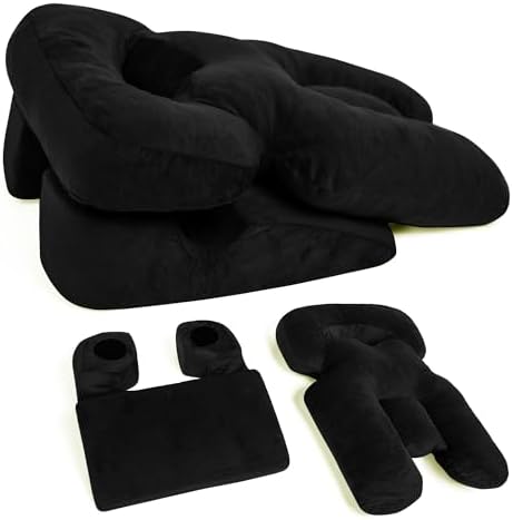 Zomaple Face Down Pillow for Sleeping & Recovery After BBL, Vitrectomy, Retinal & Eye Surgery - Patented Facedown Pillow with Gel Pack is Prone Home Massage Bed Equipment - Ideal for Stomach Sleepers