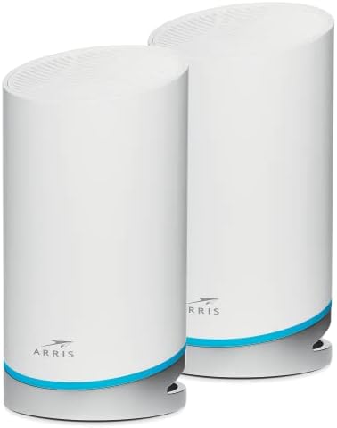 ARRIS Surfboard mAX W121 Tri-Band Mesh WiFi 6 System, AX6600 Speeds up to 6.6 Gbps, Coverage 5,500 sq ft, Alexa Support