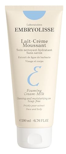 Embryolisse Foaming Cream Milk. Hydrating Cleanser for Face and Body, Soap-Free, Vegan Formula, 6.76 fl.oz.