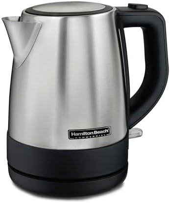 Hamilton Beach Commercial HKE110 1 Liter Hot Water Tea Kettle, Hospitality Rated, Stainless Steel…