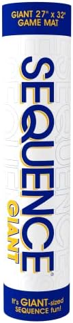 Jax Giant (aka Jumbo) SEQUENCE Game - Tube Edition with Cushioned Mat (27" x 32") Cards and Chips, Package Colors May Vary.