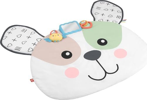Fisher-Price Baby Tummy Time Toy, Puppy Perfection Giant Play Mat with Sensory Development Activities for Newborns 0+ Months