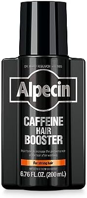 Alpecin Black Edition Caffeine Hair Booster, Men's Hair Tonic for Thinning Hair, 6.76 Fl Oz