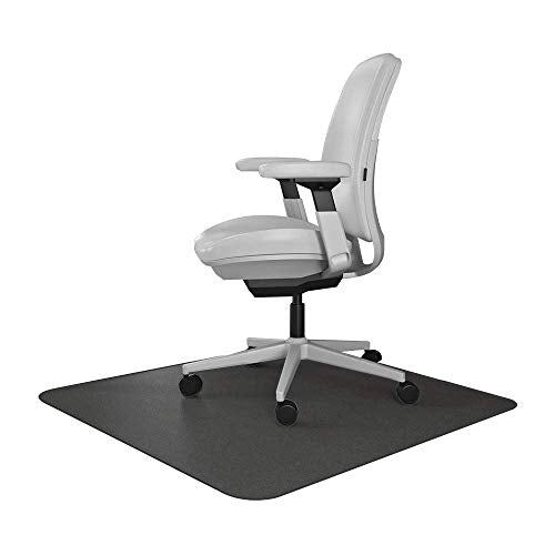 Resilia Office Desk Chair Mat - for Low Pile Carpet (with Grippers) Black, 36 Inches x 48 Inches, Made in The USA