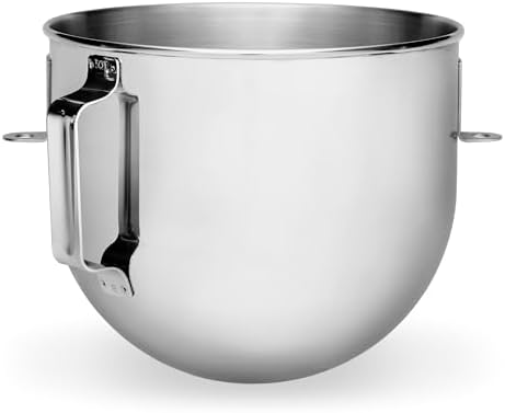 KitchenAid 5 Quart Bowl-Lift Polished Stainless Steel Bowl with Flat Handle - K5ASBP, Silver