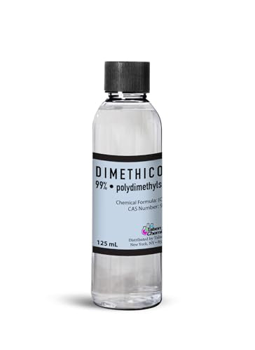 Dimethicone Oil Pure (125 mL / 4.22 Fl Oz) DIY Pure Dimethicone Cosmetic Grade Skin Moisturizer and Head Lice Treatment, Liquid Silicone Oil
