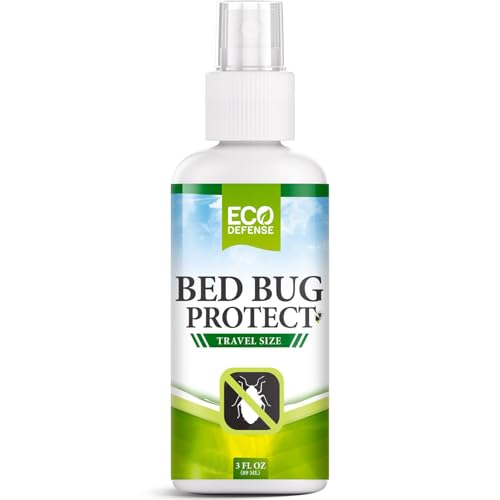 Eco Defense Bed Bug Spray Travel Size - TSA Approved 3 oz – Travel Essentials for Hotel, Cruise, Vacations - with Natural Essential Oils