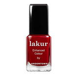 LONDONTOWN Scarlet Red Glossy Nail Polish, Vendetta lakur, Vegan Chip-Resistant Long-Lasting Nail Lacquer, 40 fl oz