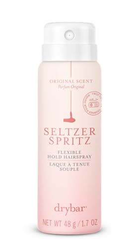 Drybar Seltzer Spritz Flexible Hold Hairspray | Holds Style for 8 Hours* with Touchable Finish, Adds Softness, Ultrafine Mist Diffuser for Even, Quick Drying Application, Vegan & Cruelty Free