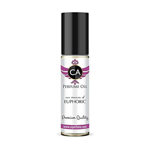 CA Perfume Impression of Euphoria for women Fragrance Body Oils Alcohol-Free Essential Aromatherapy Sample Travel Size Roll-On 0.3 Fl Oz/10 ml