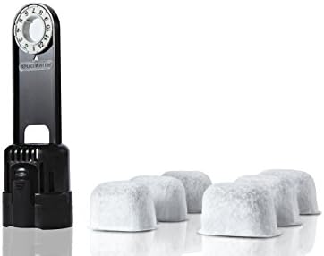6-pack Replacement Charcoal Water filter Cartridges with Starter Kit Combo for Keurig single brewing system and some models of Breville