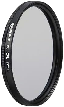 Amazon Basics Circular Polarizer Camera Lens Filter - 72 mm