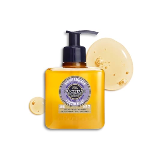 L'OCCITANE Shea Hands &-Body Liquid Soap: Refreshing Citrusy Aroma, Relaxing Lavender, Delicate Rose, Cleanse, Infused With Softening and Moisturizing Shea Extract, Artisanal Soap, 10.1 Fl. Oz