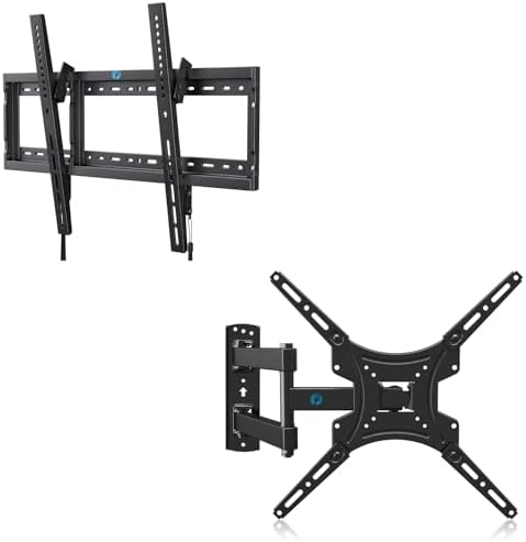 Pipishell UL Listed Tilt TV Wall Mount Bracket Low Profile for Most 37-75 Inch TVs & Full Motion TV Wall Mount for Most 26-55 Inch TVs