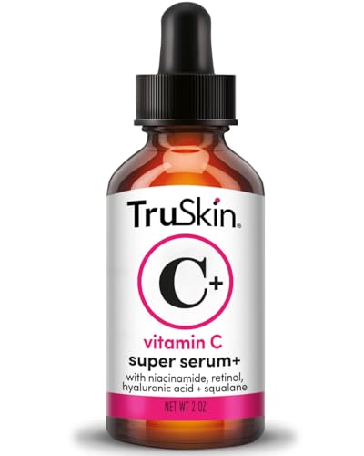 TruSkin Vitamin C Super Serum with Niacinamide, Retinol, Hyaluronic & Salicylic Acid (BHA) - All-in-One Anti Aging Facial Serum for Brightening, Firming, and Fading the Look of Dark Spots, 2 Fl Oz