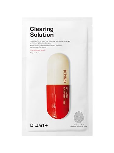 Dr.Jart+ Dermask Micro Jet Clearing Solution Face Mask | Sheet Mask | Calms, balances & revitalizes skin | Korean Skin Care, 1 Pack