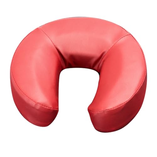 HOINCO Massage Face Cradle Cushion Universal Headrest Face Rest Neck Head Cushion for Massage Chairs Spa Bed(Wine Red)