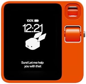 Rabbit R1 AI Personal Assistant – Smart Voice-Activated Home Hub with Built-in Display, Music Streaming, Smart Device Control, and Virtual Scheduling