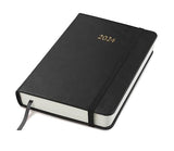 Wykeham's Executive 2024 Daily Journal Planner (Black, 4.5"×3.5")