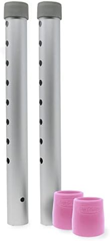 KIT: Top Glides Universal Walker Replacement Legs with Rubber Tips (Pink)