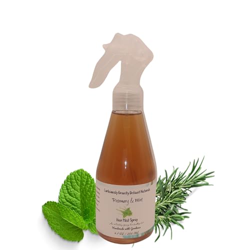 Rosemary Water Spray For Hair Growth With Peppermint (OIL FREE FORMULA), Daily Hydrating Moisturizing Refreshing Spray for Natural Hair, Strengthens Weak, Damaged, Breakage Prone Hair