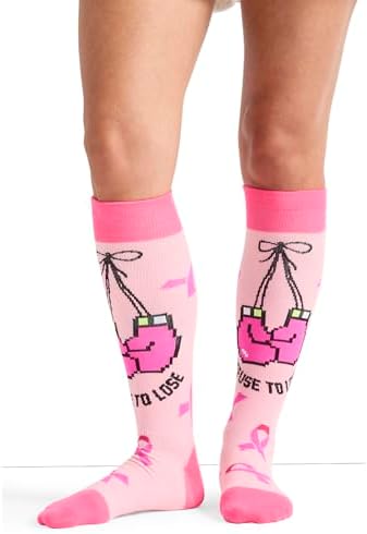 Cherokee Women's 10-15mmHg Compression Socks – Fun Print Knee Highs with Light Support, Soft Feel - PRINTSUPPORT