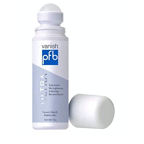 PFB Vanish Ultra with Chromabright & Shitake Mushroom, Triple Action Dark Spot Remover, Ingrown Hair & Razor Bump Stopper, Roll-On Skin Care Treatment, 93g – New Formula