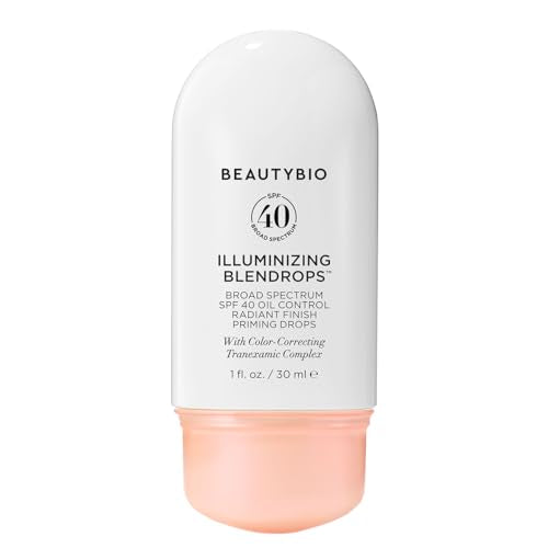BeautyBio BLENDROPS. Broad Spectrum SPF 40 Oil-Control Priming Drops With Color-Correcting Tranexamic Complex