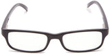 Foster Grant Mens Brandon Glasses Reading, Shiny Black/Transparent, 50 Mm US (+2.25)