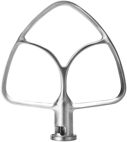 Stainless Steel Flat Beater for KitchenAid 4.5qt-5qt Tilt-Head Stand Mixer, Fit for Classic, Classic Plus and Artisan Mixer K45SS, KSM75, KSM90, KSM110, KSM125, KSM150 Heavy Duty and Dishwasher Safe