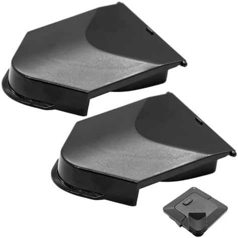 2Pcs Pour Spout Cover Replacement Compatible with Ninja Blender Lid 72oz, Replacement Lid Flap Spout Cover for Ninja Blender Pitcher Square Top, Black, Polycarbonate, BL660 BL740 BL770 BL780