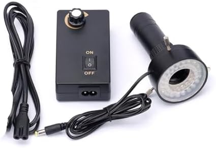 Microscope Accessories Kit Adjustable Magnification 1-130X Zoom C Mount Lens Distance Microscope Microscope Slides (Color : Lens Light B)