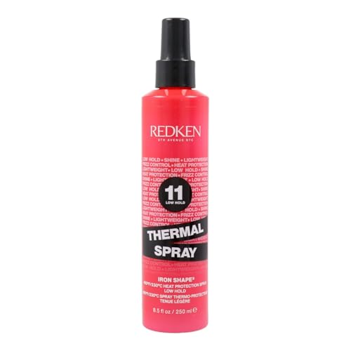 Redken Thermal Spray 11 Low Hold | Thermal Smoothing Holding Spray | For All Hair Types | Provides a Smooth, Silky & Frizz-Free Blow-Dry Finish | Mild Control | Protects Against Heat Damage | 8.5 Oz